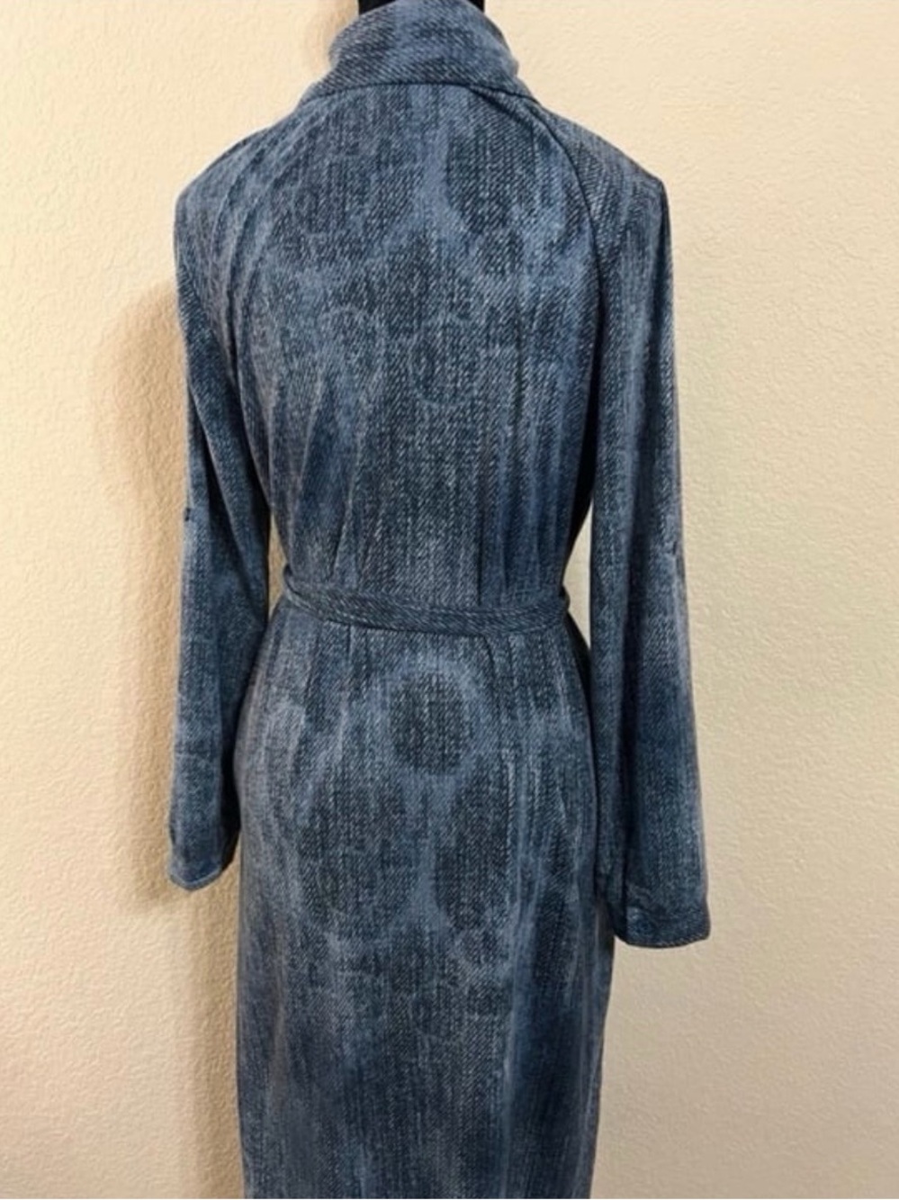 LuLaRoe Blue Long Sleeve Belted Maxi Dress